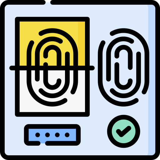 escaneo de huellas digitales icono gratis