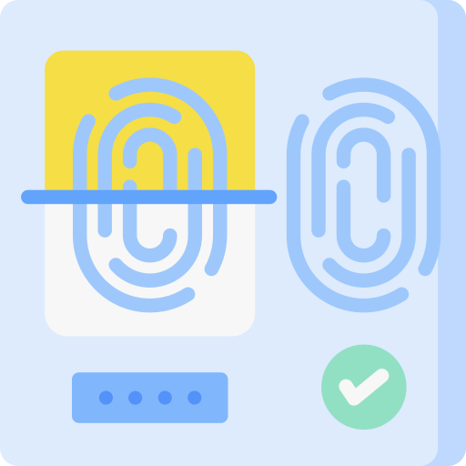 escaneo de huellas digitales icono gratis