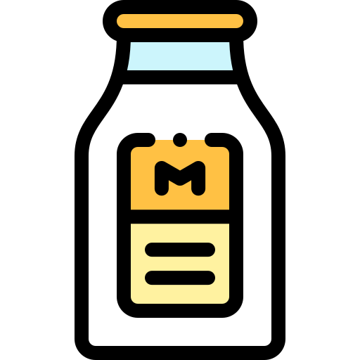 Milk Detailed Rounded Lineal color icon