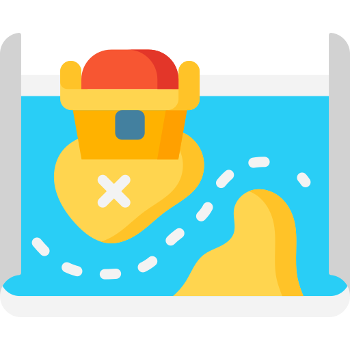 mapa del tesoro icono gratis