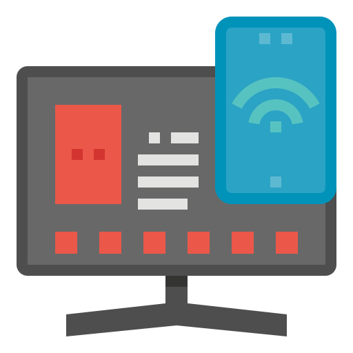 televisión inteligente icono gratis