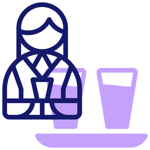 Waitress free icon