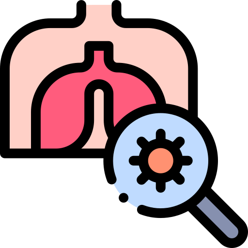 pulmones infectados icono gratis