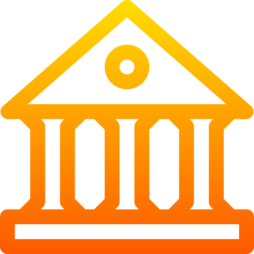 Bank Basic Gradient Lineal color icon