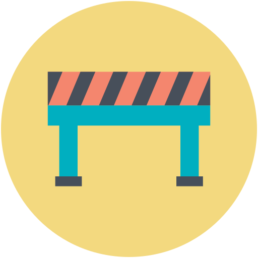 barrera vial icono gratis