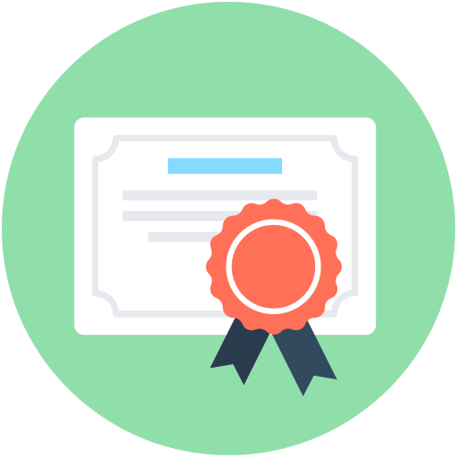 Certificate free icon