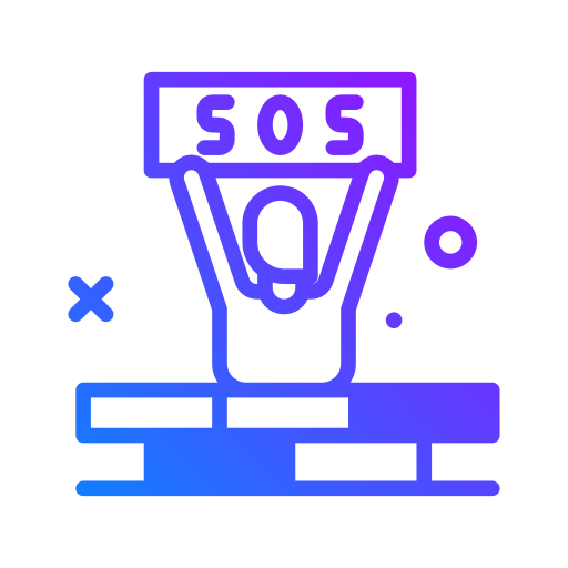 llamada de socorro icono gratis
