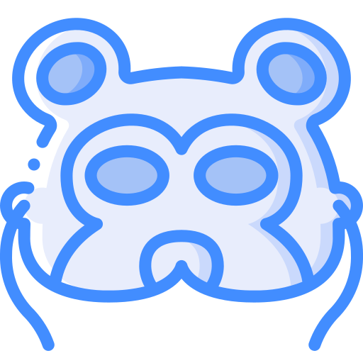 Bear mask Basic Miscellany Blue icon