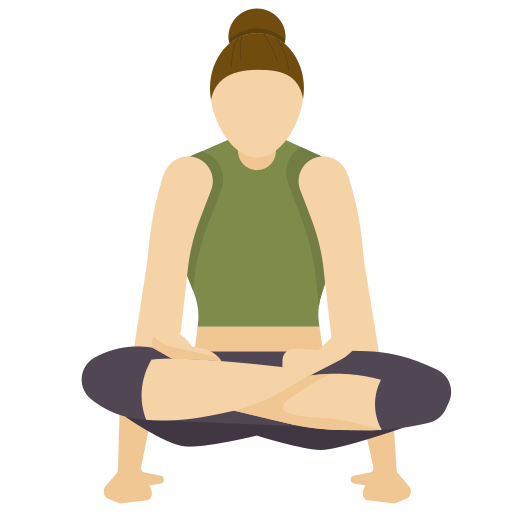 pose de yoga icono gratis