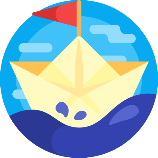 navio de papel grátis ícone