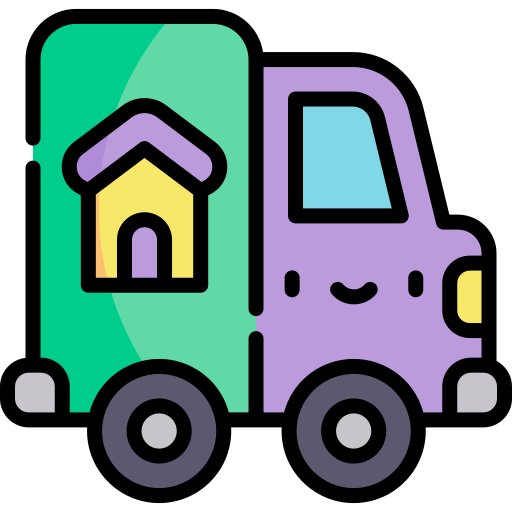camión en movimiento icono gratis