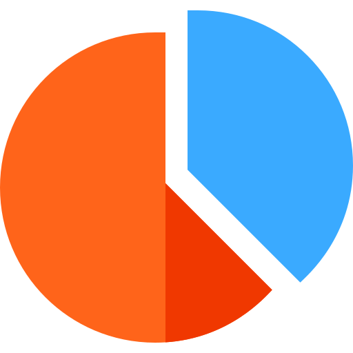 Pie chart Basic Straight Flat icon