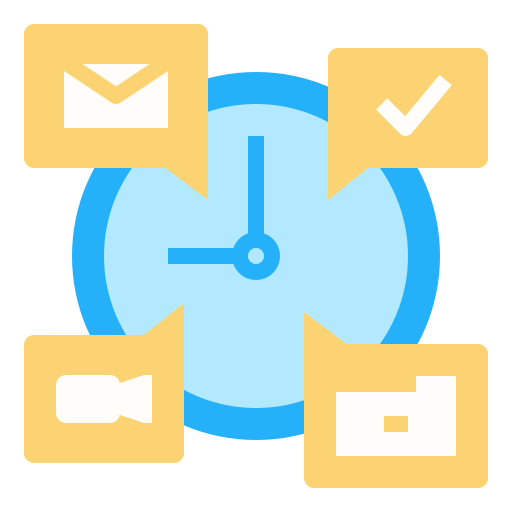 gestión del tiempo icono gratis