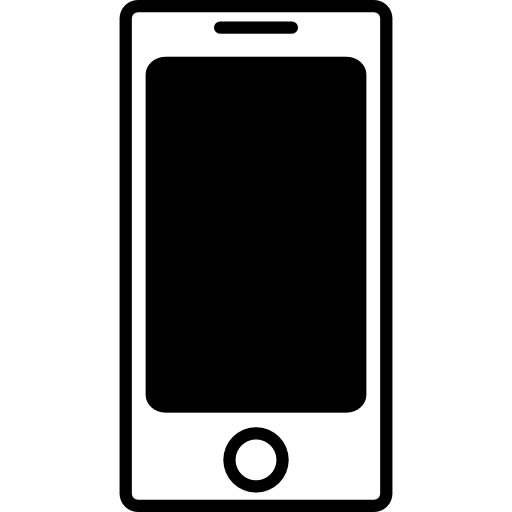 variante de téléphone à écran noir avec forme de contour Icône gratuit