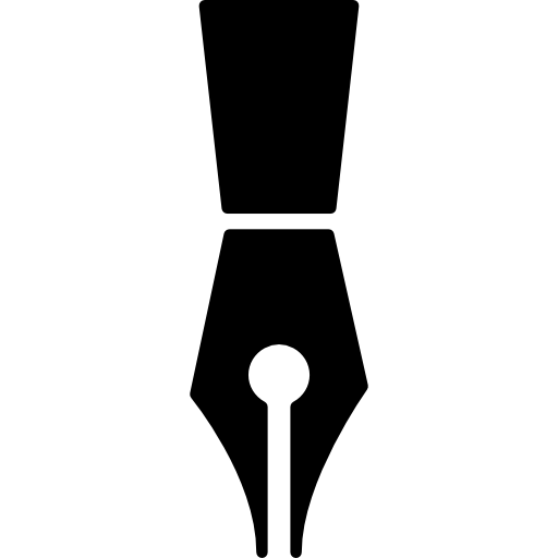 contorno de la punta de la pluma de caligrafía icono gratis