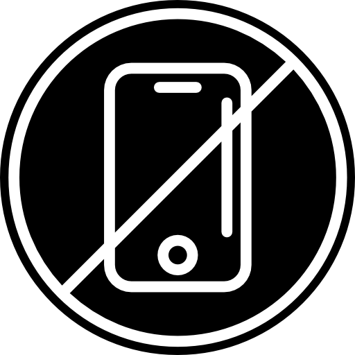no se permiten teléfonos móviles icono gratis