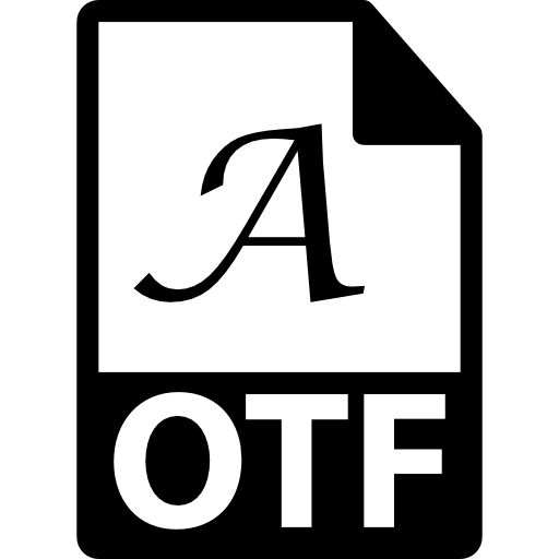 format de fichier otf Icône gratuit