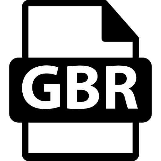 formato de archivo gbr icono gratis