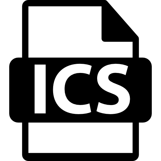 formato de archivo ics icono gratis
