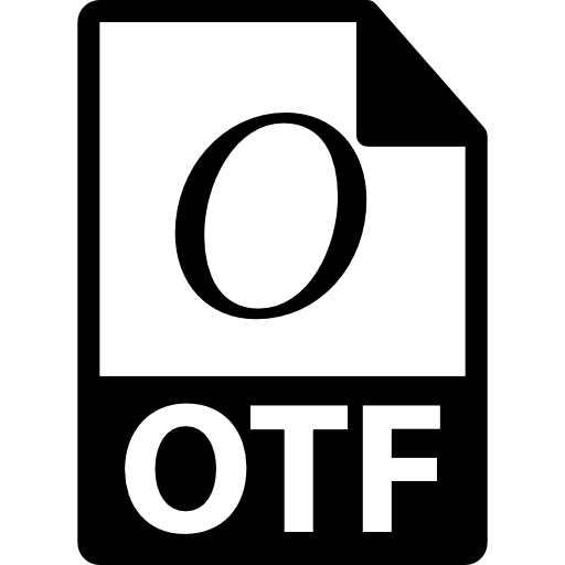 extension de format de fichier otf Icône gratuit