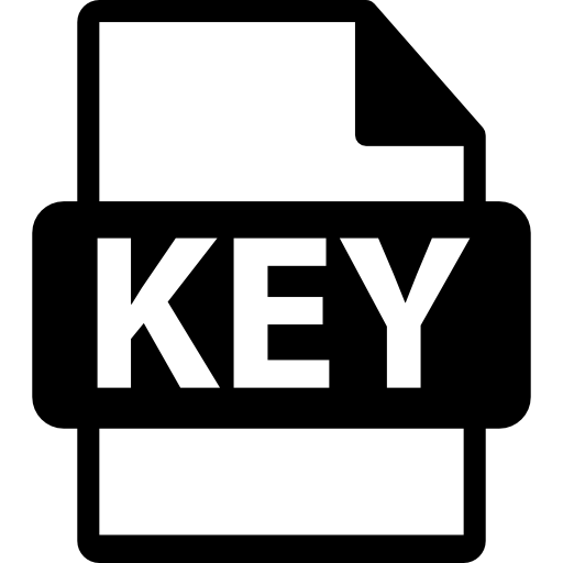 formato de archivo clave icono gratis