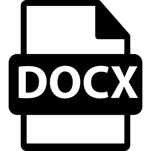 docx 파일 형식 기호 무료 아이콘