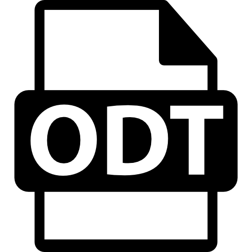 ODT file format symbol free icon