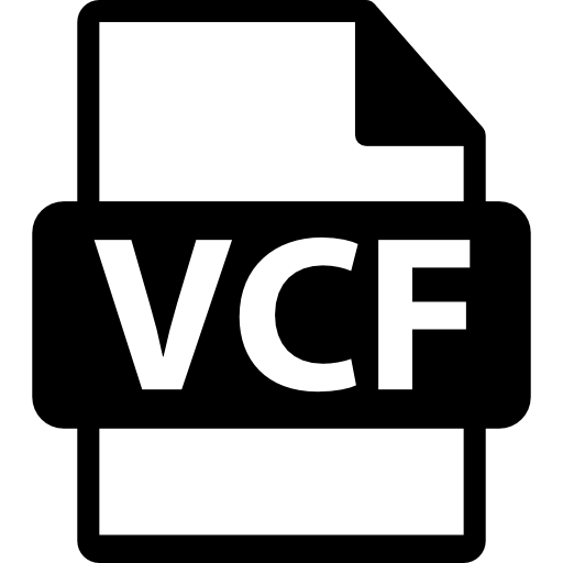símbolo de archivo vcf icono gratis