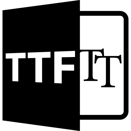 formato de archivo abierto ttf icono gratis