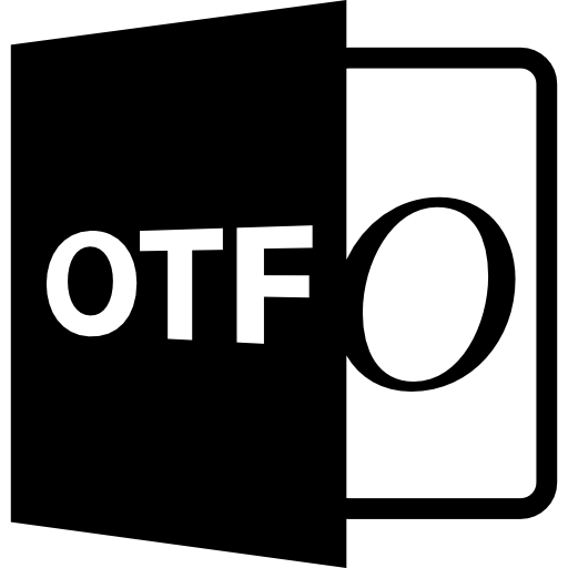 format de fichier ouvert otf Icône gratuit