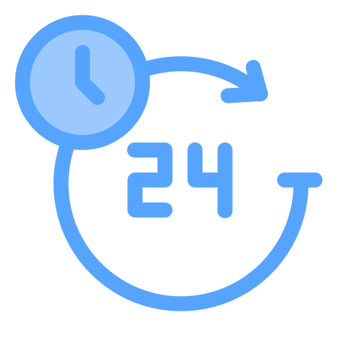 24 hours Generic Blue icon