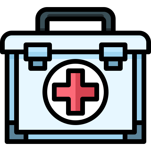 First aid kit Justicon Lineal Color icon