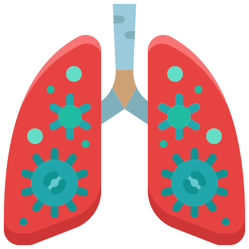 pulmones infectados icono gratis