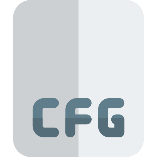 Cfg file format Pixel Perfect Flat icon