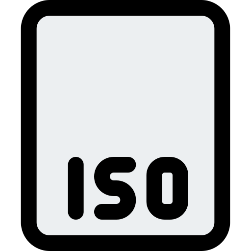 formato de archivo iso icono gratis