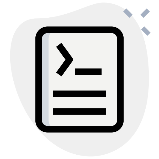 terminal de código icono gratis