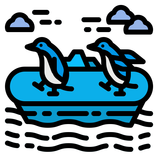 pingüinos icono gratis