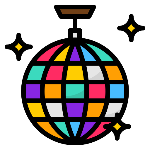 colorful disco ball png