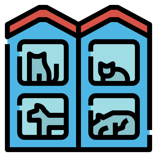 hotel de mascotas icono gratis