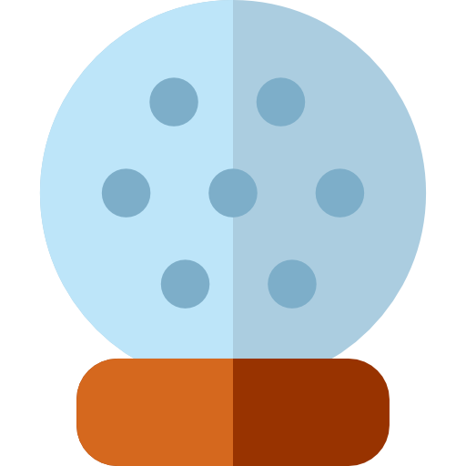 Snow globe Basic Straight Flat icon