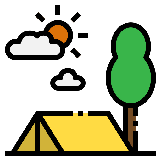 Camping Generic Outline Color icon