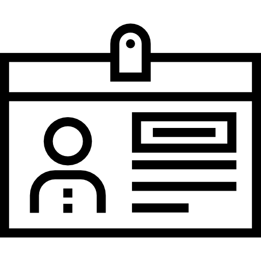 tarjeta de identificación icono gratis