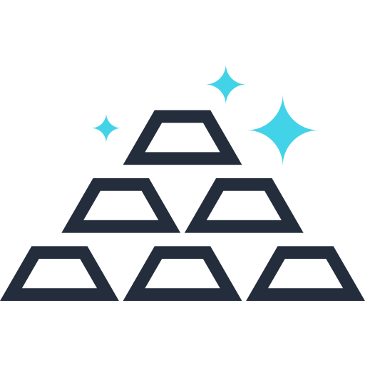 Золотые слитки бесплатно иконка Золотые слитки бесплатно иконка