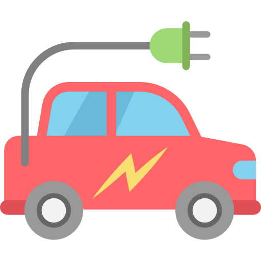 Electric car free icon