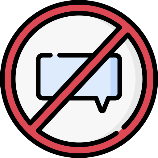 No talking free icon