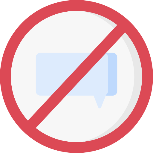 no talking icon