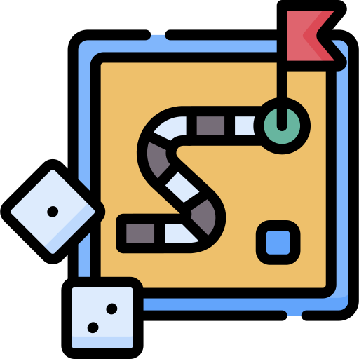 Conjunto de ícones planos de jogos de tabuleiro diferentes jogos