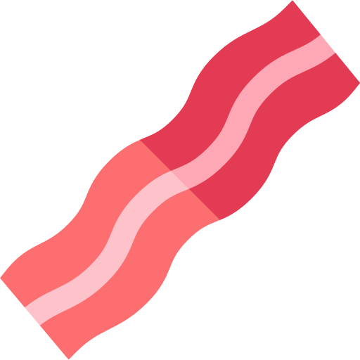 Bacon Basic Straight Flat icon