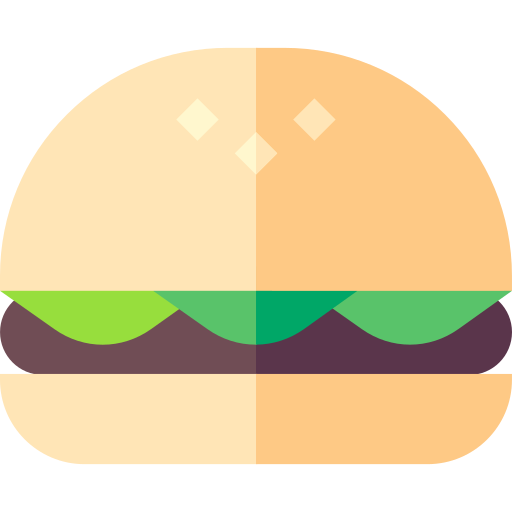 Burger Basic Straight Flat icon