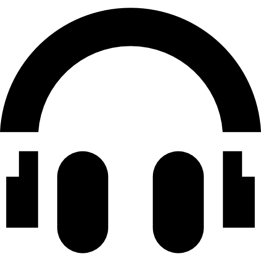 Headphones Basic Straight Filled icon